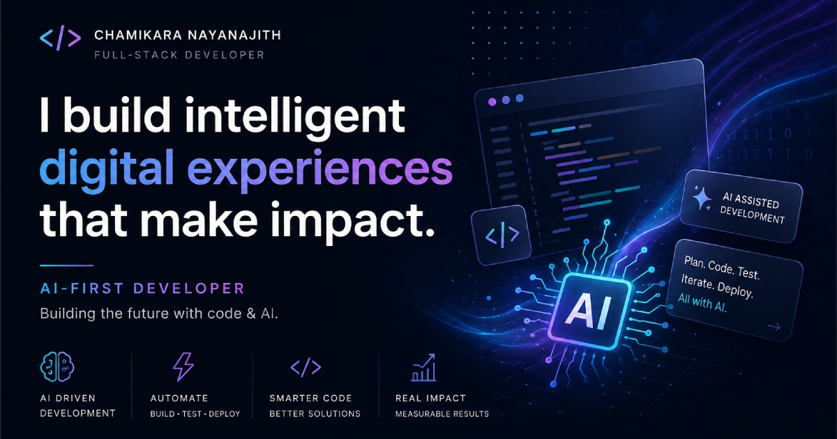 Chamikara Nayanajith - Full Stack Software Engineer | React, Node.js ...